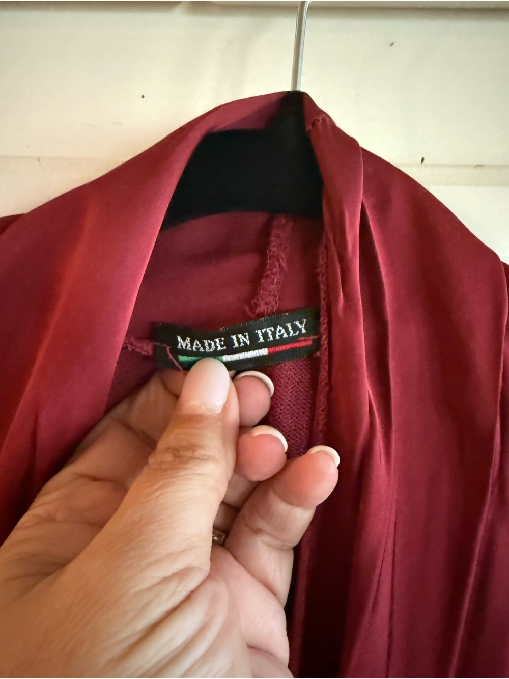 Draped Open-Front Cardigan Sweater - Raspberry - Picture 2 of 7
